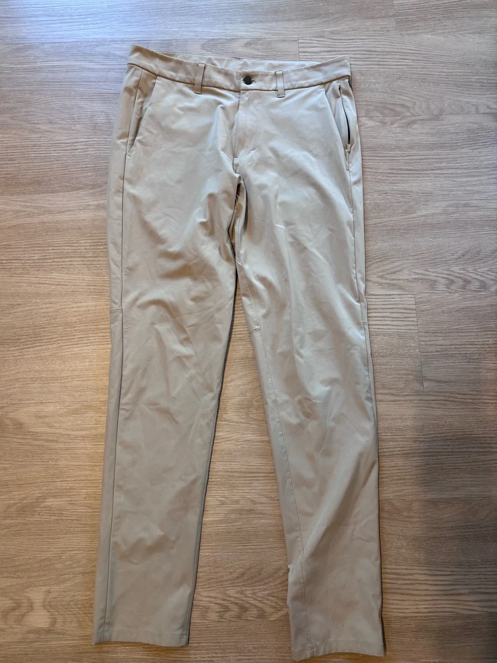 Lululemon Men’s 33 (Fits 34x31) Commission Pants Khaki Beige Slim Performance